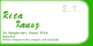 rita kausz business card